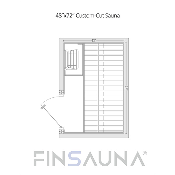 FINSAUNA Custom-Cut Sauna 48x72